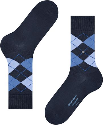 Burlington Manchester Sok Ruit Blauw 6120 21088-6120 kopen