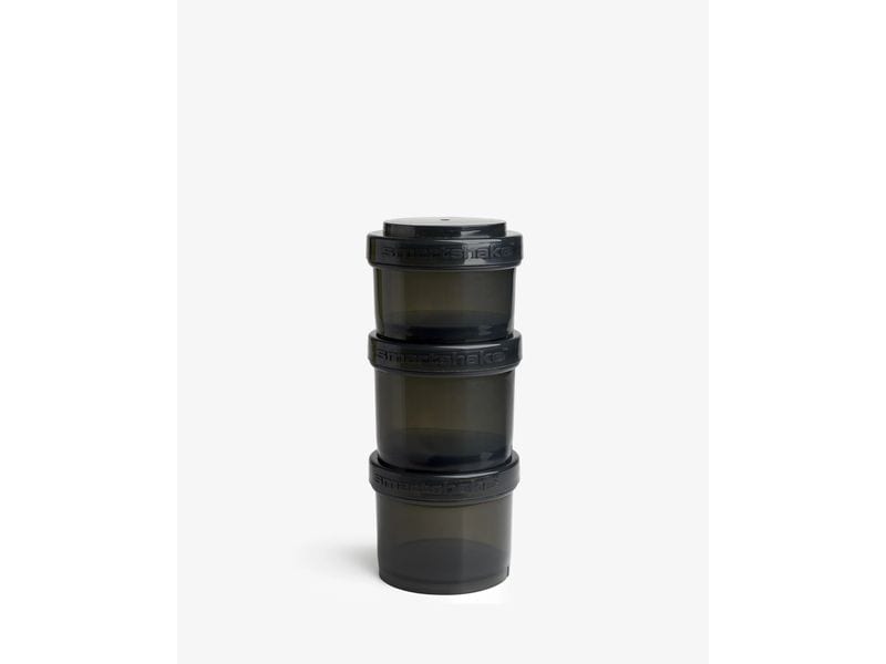 Smartshake Revive Aufbewahrung 550 ml, Schwarz 3er-Pack wiederverwendbarer Trinkflaschen mit Aufbewahrungsfächern