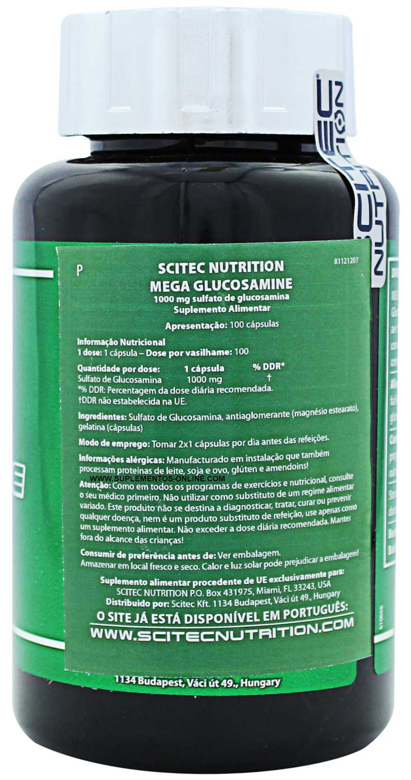 Scitec Nutrition Mega Glucosamina 100 cápsulas