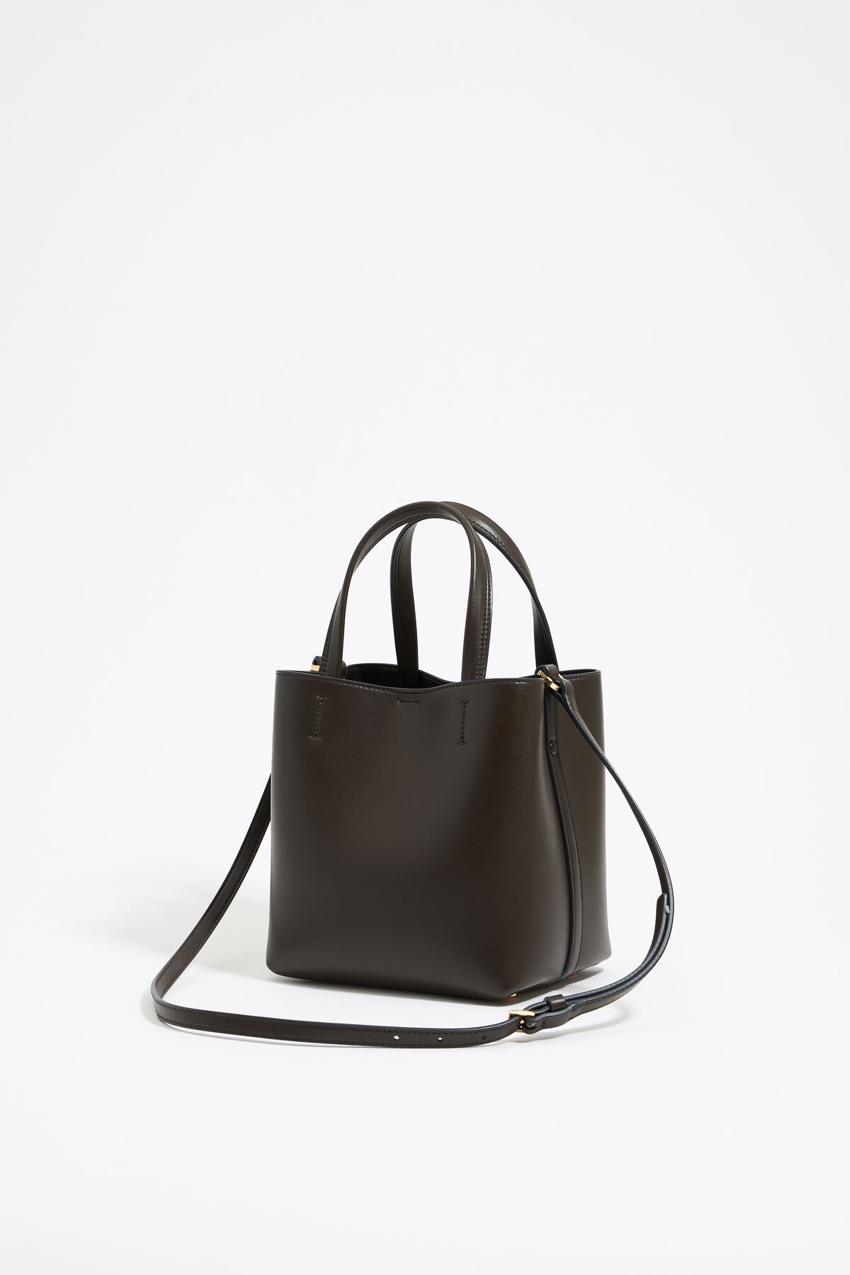 Bolsa pequena de couro verde-oliva com estampa de Chihuahua