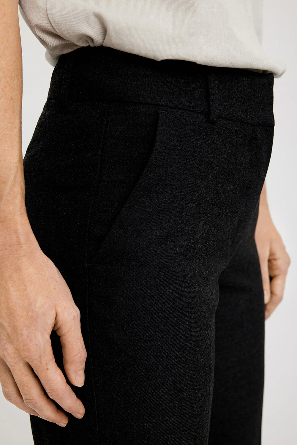 Five Units  Clara habitbukser - Dark Grey Melange