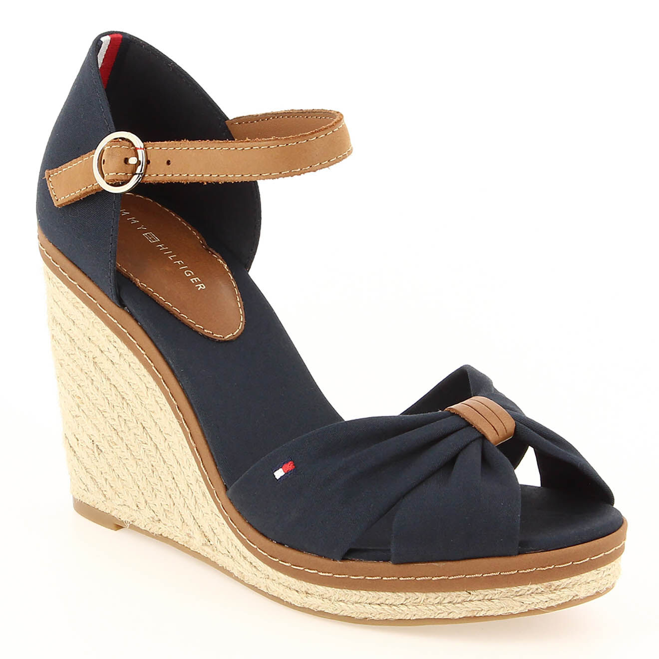 Tommy Hilfiger Sandales compensées Iconic Elena bleu marine - Talon 10 cm