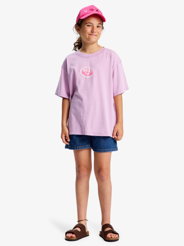 Eveoversize Washed T-Shirt à manches courtes Violet Fille 4-16