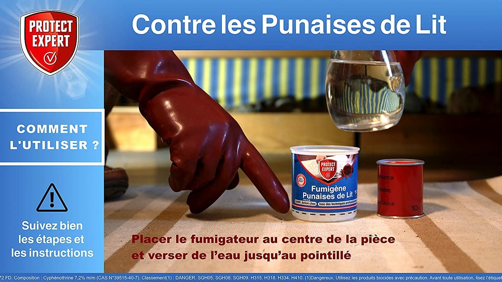 Lot de 4 2 fumigènes anti punaises de lit | 10g | sans dépôts visibles