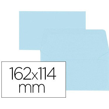 Paquet d'enveloppes Oxford 114x162 x20 bleu ciel auto adhesive bleu ciel