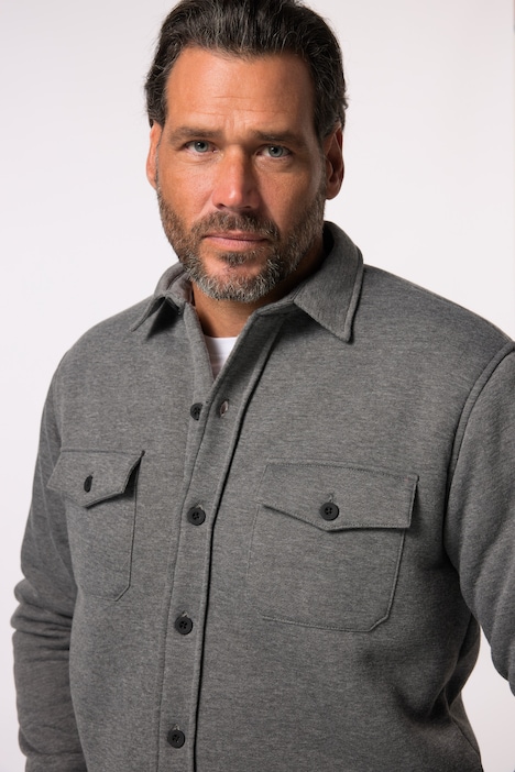 JP 1880 Sweat-Overshirt, Webfell-Futter, bis 7 XL