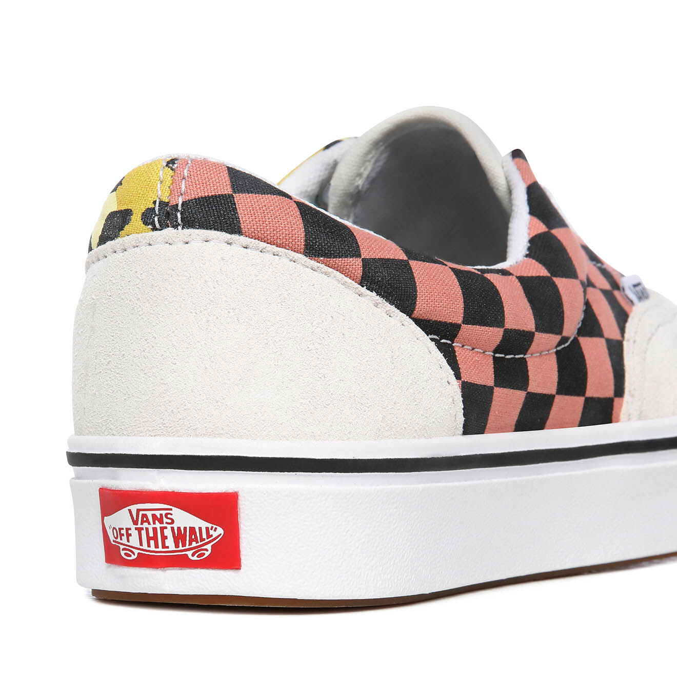 Vans Sneakers en Velours de Cuir & Toile Mixed Media ComfyCush Era blanc/rose/jaune/noir