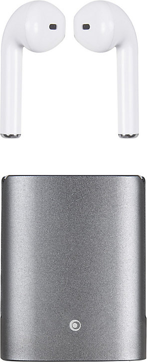 Ecouteurs connectés Bluetooth boîtier gris
