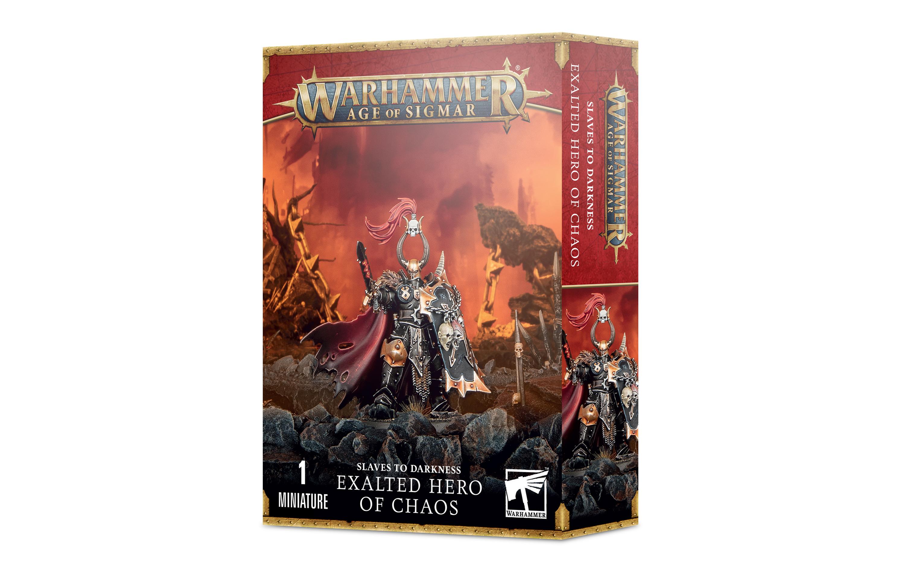 Figur Warhammer Age of Sigmar Erhabener Held des ChaosWarhammer Age of Sigmar Miniatur: Slaves to Darkness exalted Hero of Chaos
