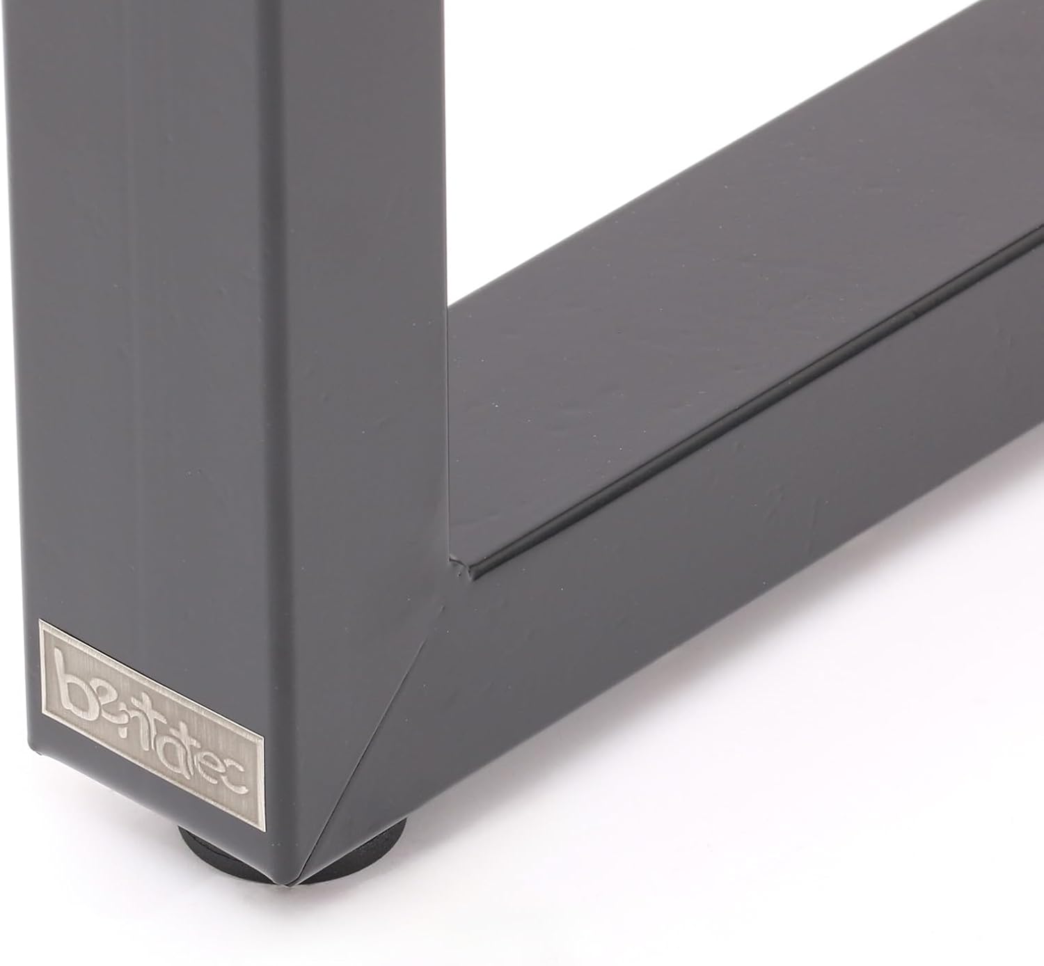 Bankgestell Sitzbank Bank Stuhl Esstisch Sitzecke Metall DIY Gestell Gartenbank (2er-Set, Schwarz matt RAL 9005)