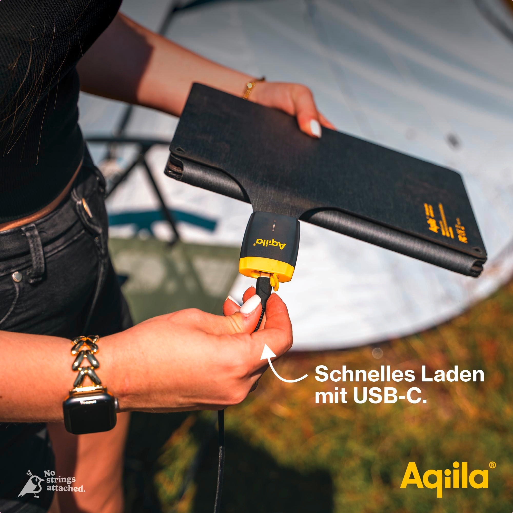 Aqiila Sunbird tragbares Solar Ladegerät Monokristallin 56 W