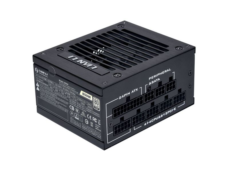 Lian Li Netzteil SFX SP850B Schwarz Leistungsstarkes SFX-Netzteil mit 850 Watt