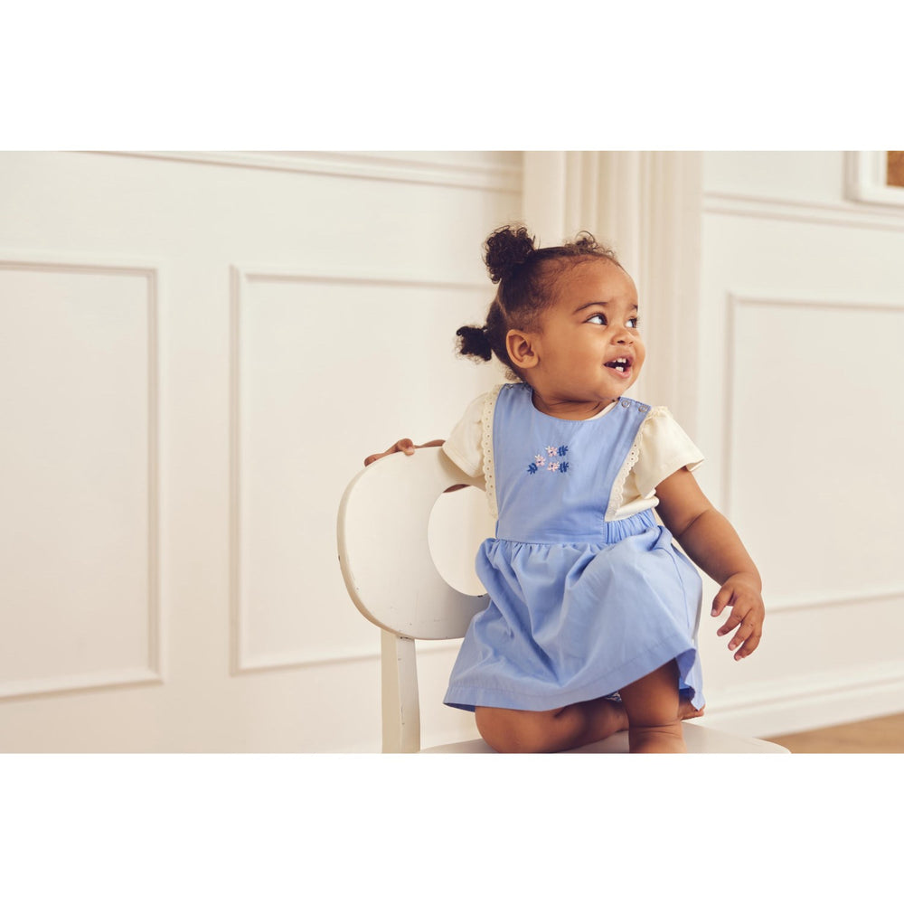 Køb Müsli Shell Blue Spring Pinafore Kjole Baby