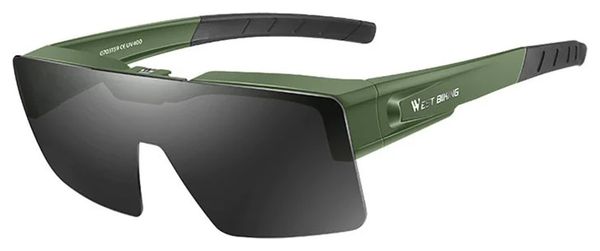Lunettes de soleil de sport polarisées légères pour vélo - vert