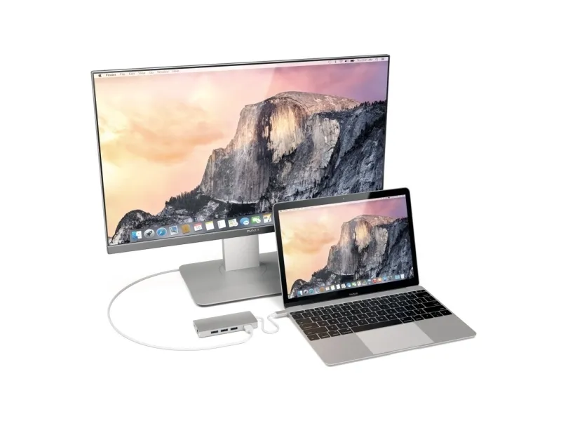 Satechi TYPE-C MULTI-PORT ADAPTER 4K WITH ETHERNET V2 - Dockingstation - USB-C / Thunderbolt 3 - HDMI - 1GbE
