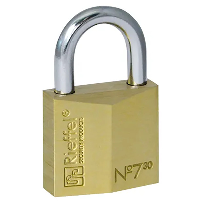 Rieffel Vorhängeschloss Nr. 7, 1,7 cm, gold