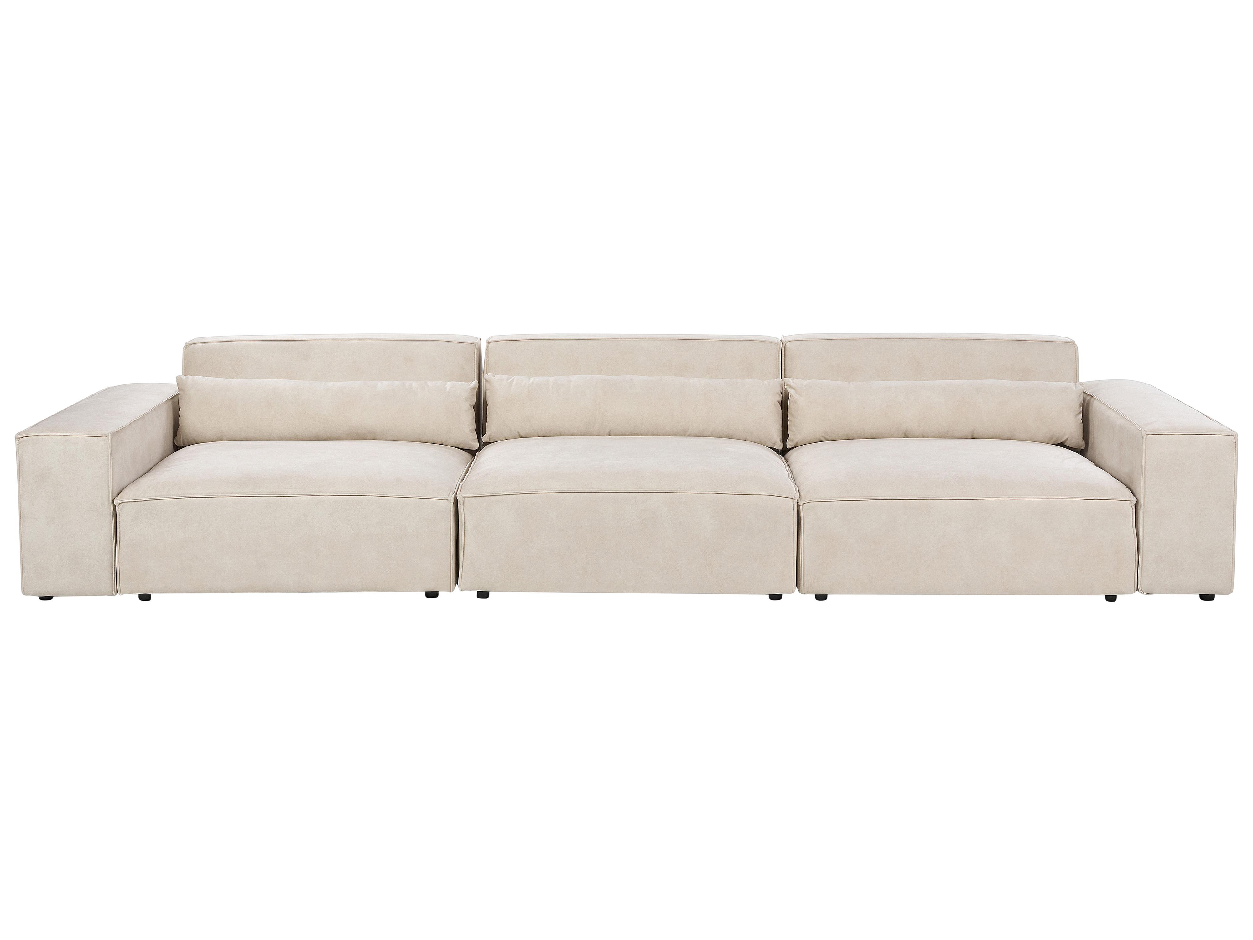 Modulaire bank 3-zits HELLNAR Fluweel Lichtbeige