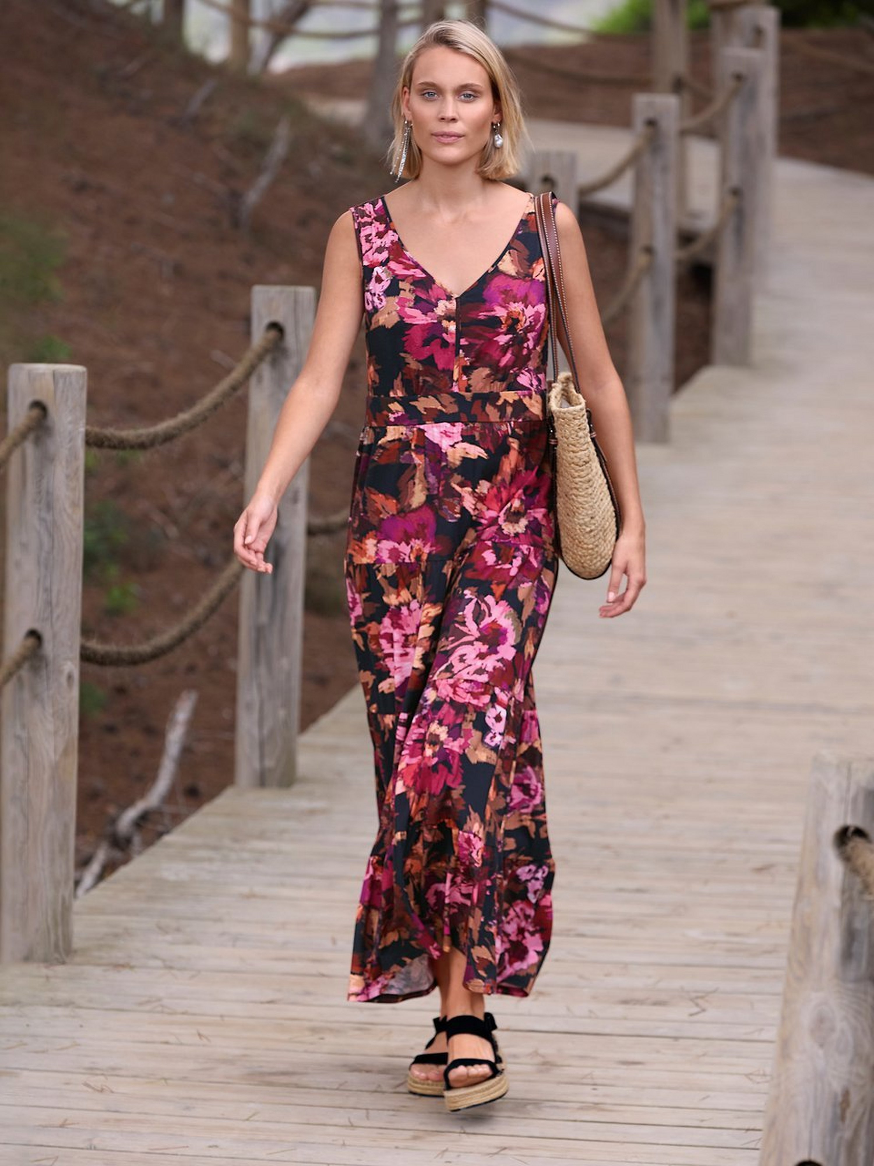 Ärmelloses Maxi-Jerseykleid Lone