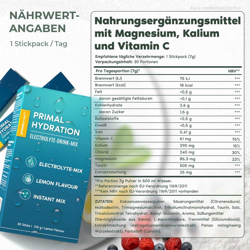 Primal Hydration Elektrolyte-Boost von Primal Harvest®