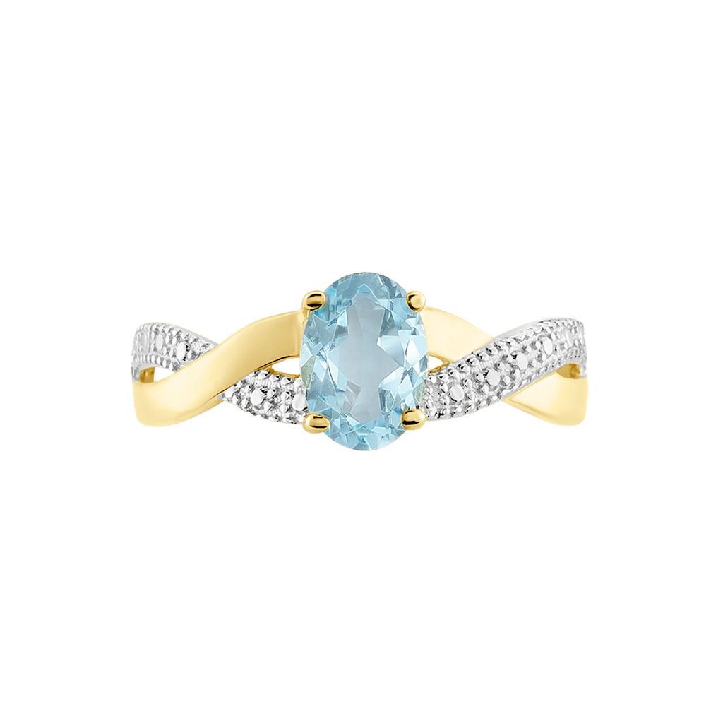 Bague Candice Or Jaune Topaze