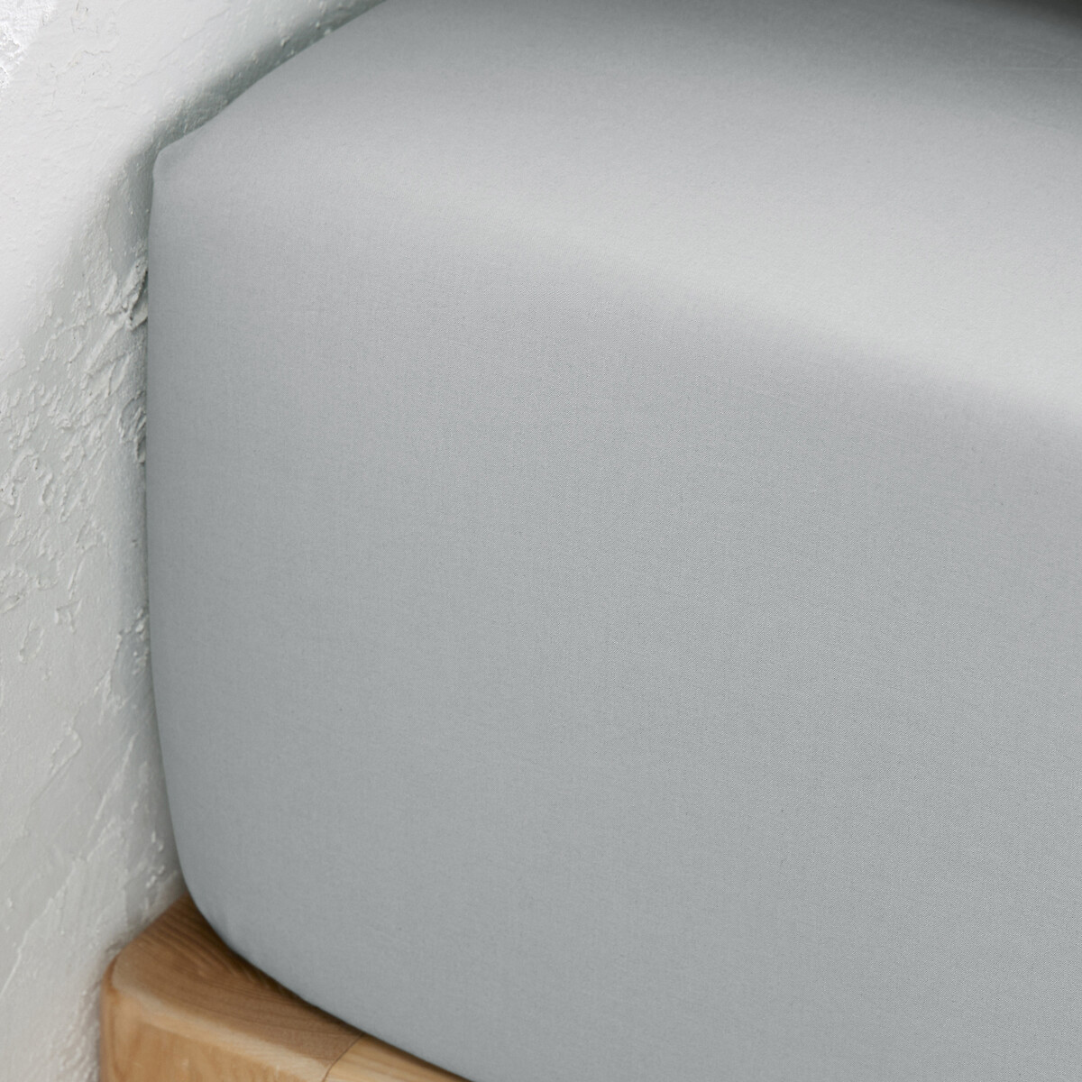 LA REDOUTE INTERIEURS<br>Lençol justo de algodão percal, bainha 30 cm Cenário