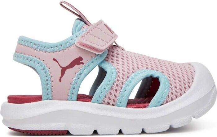 Puma Fun Racer Sandal Mesh V sandalen roze donkerrood lichtblauw