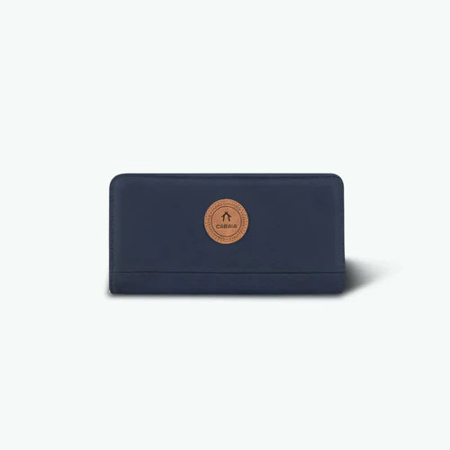 Portefeuille Large Nara bleu marine
