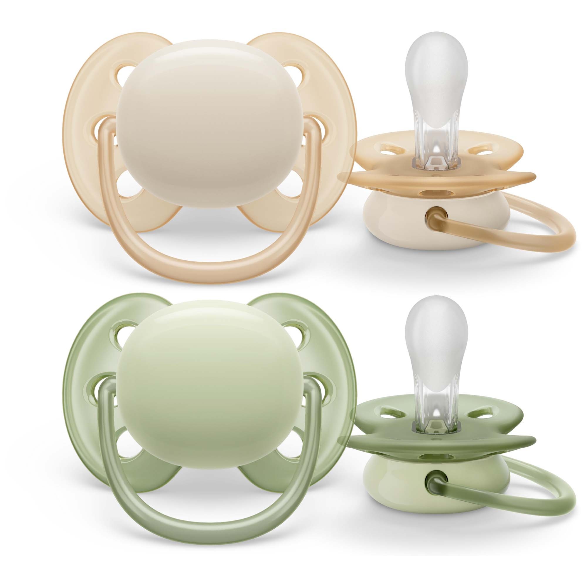 Philips Avent Ultra Soft Fopspeen 0-6 mnd 2-pack groen