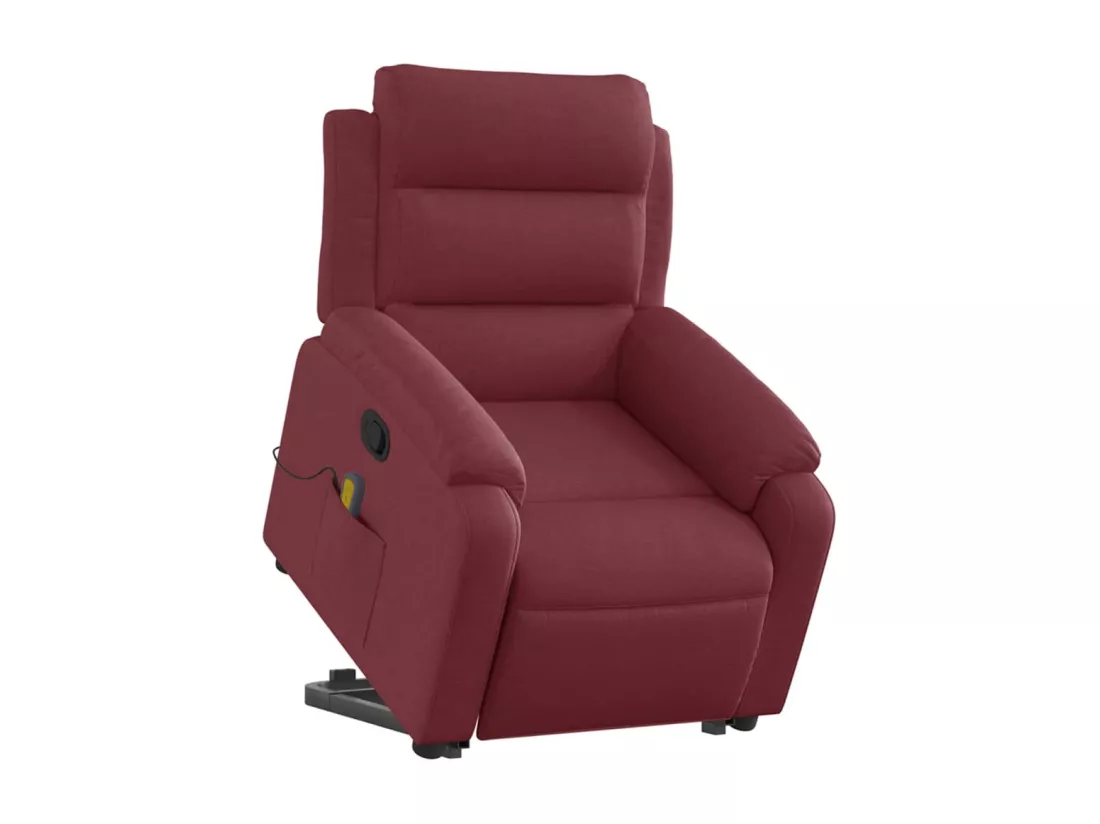 Fauteuil inclinable massant Rouge bordeaux Tissu