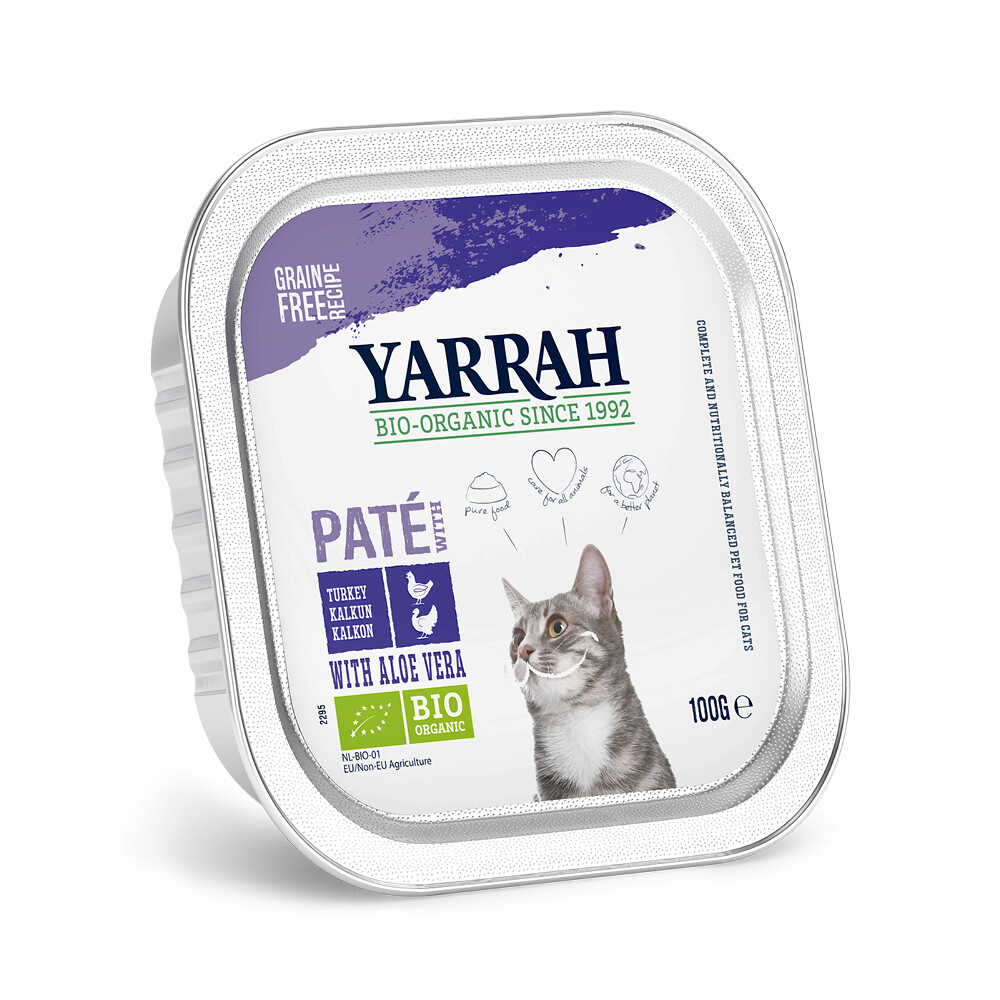 Yarrah Bio Kattenvoer Paté Kip & Kalkoen100 gr