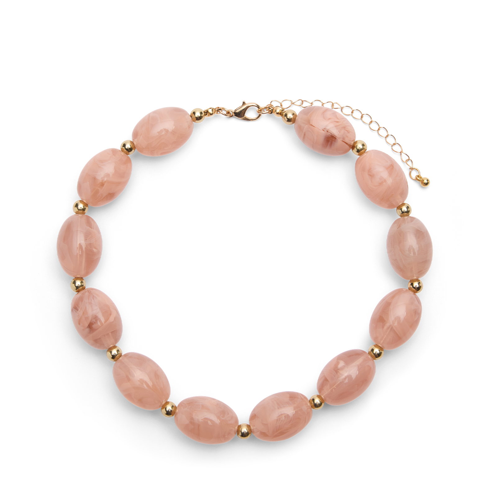Roze kralenketting