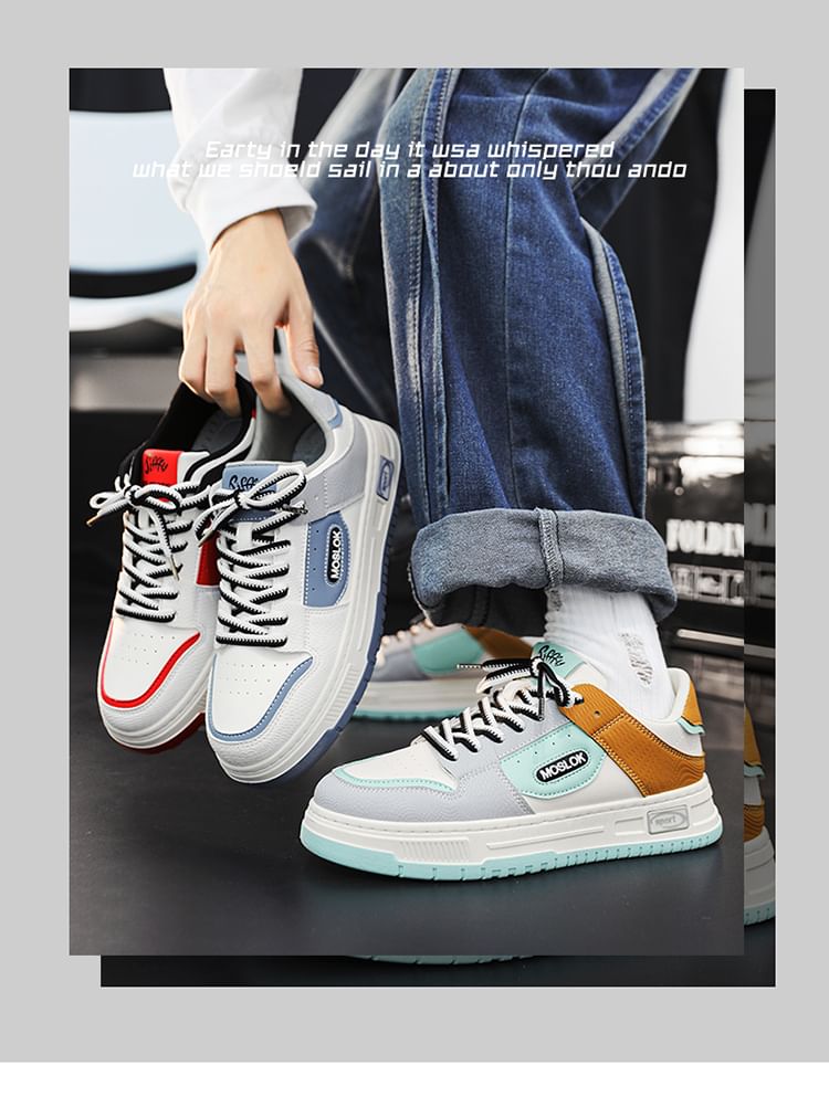 HANO - Veterschoenen met letters en platform