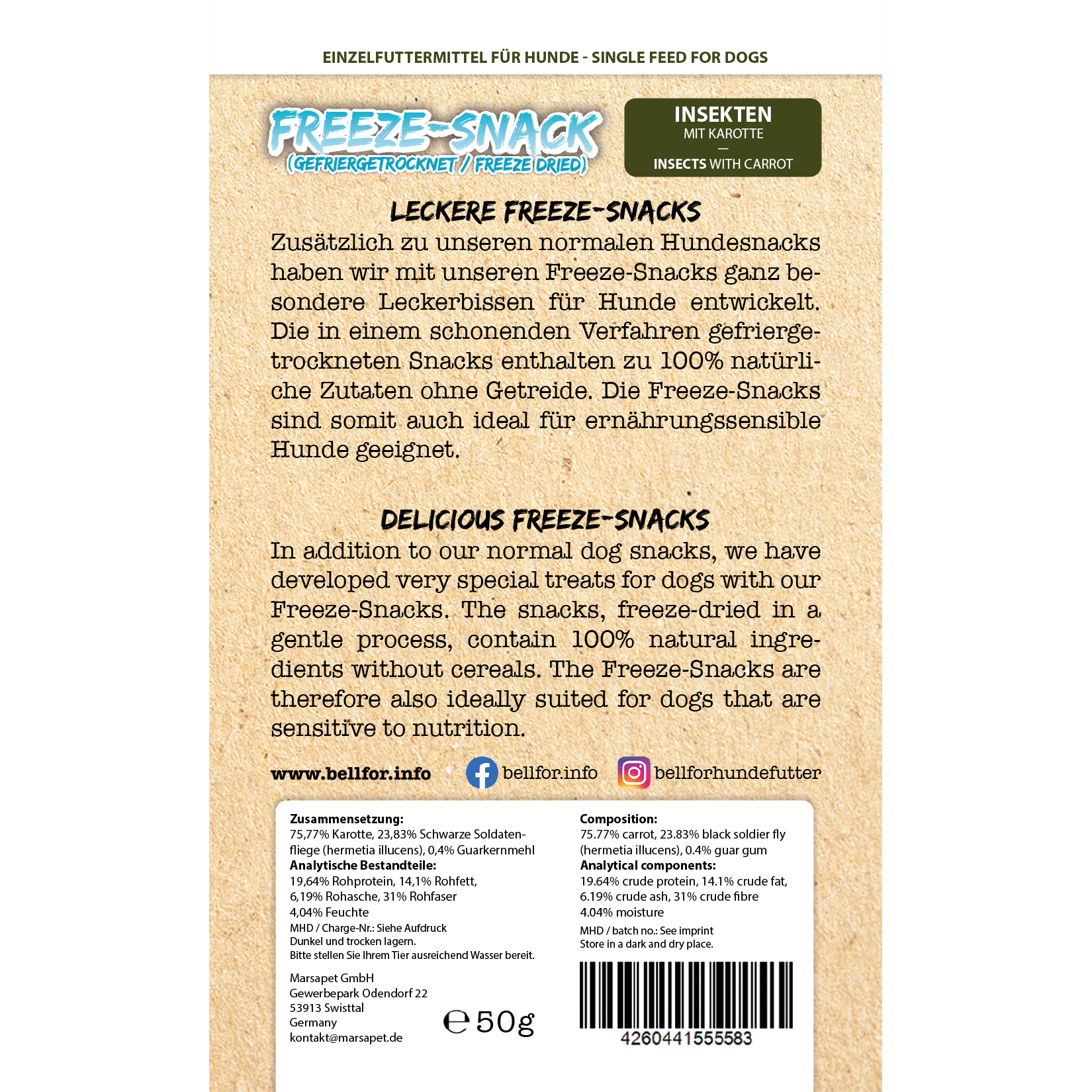 Snacks lyophilisés freeze pour chiens en set économique
