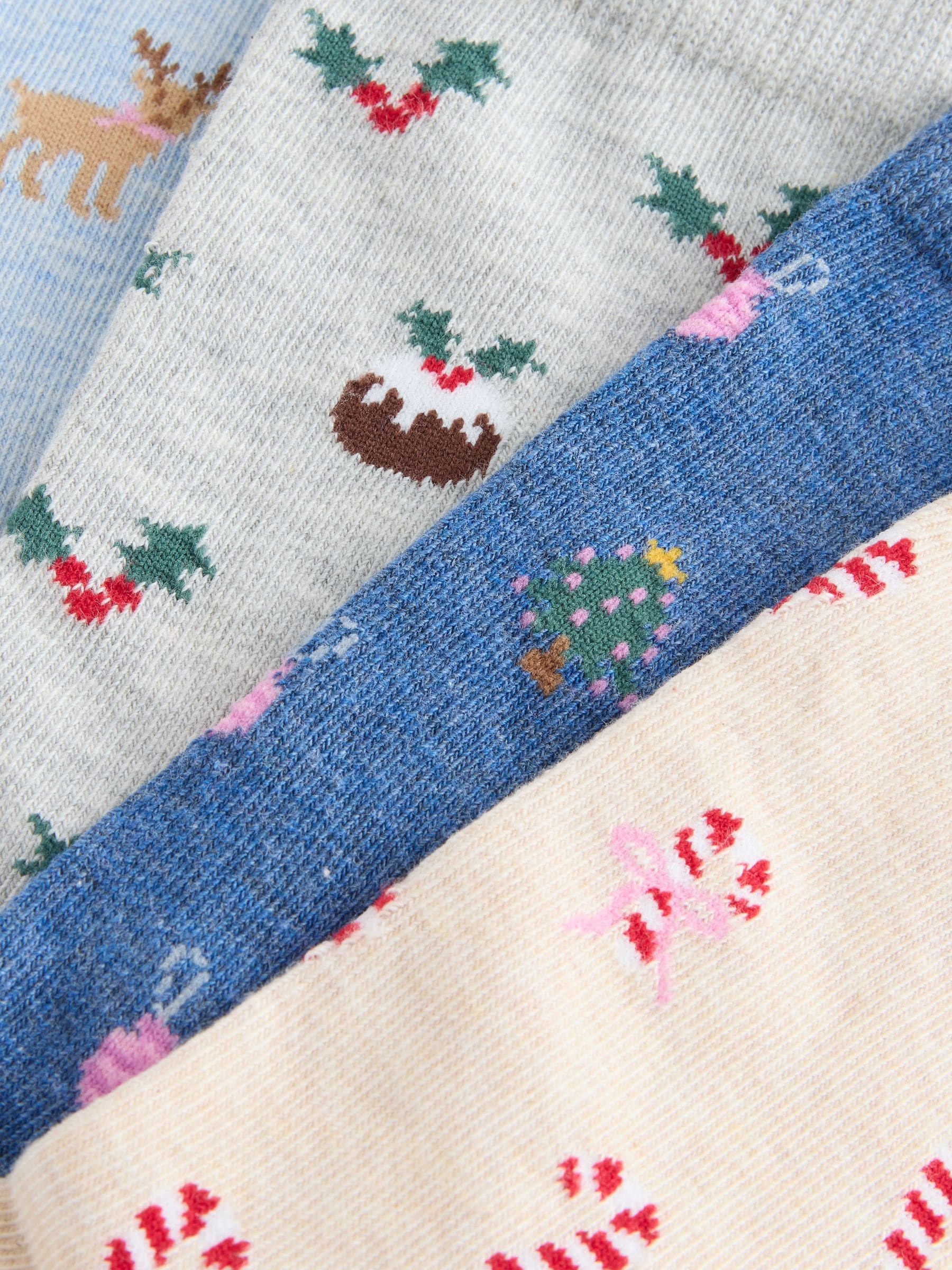 Kerstmis all-over print personage - Set van 4 paar enkelsokken