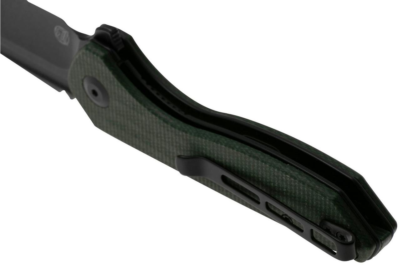 Civivi ExOne C23036-3 Blackwashed Nitro-V, Green Canvas Micarta zakmes, Brian Brown design