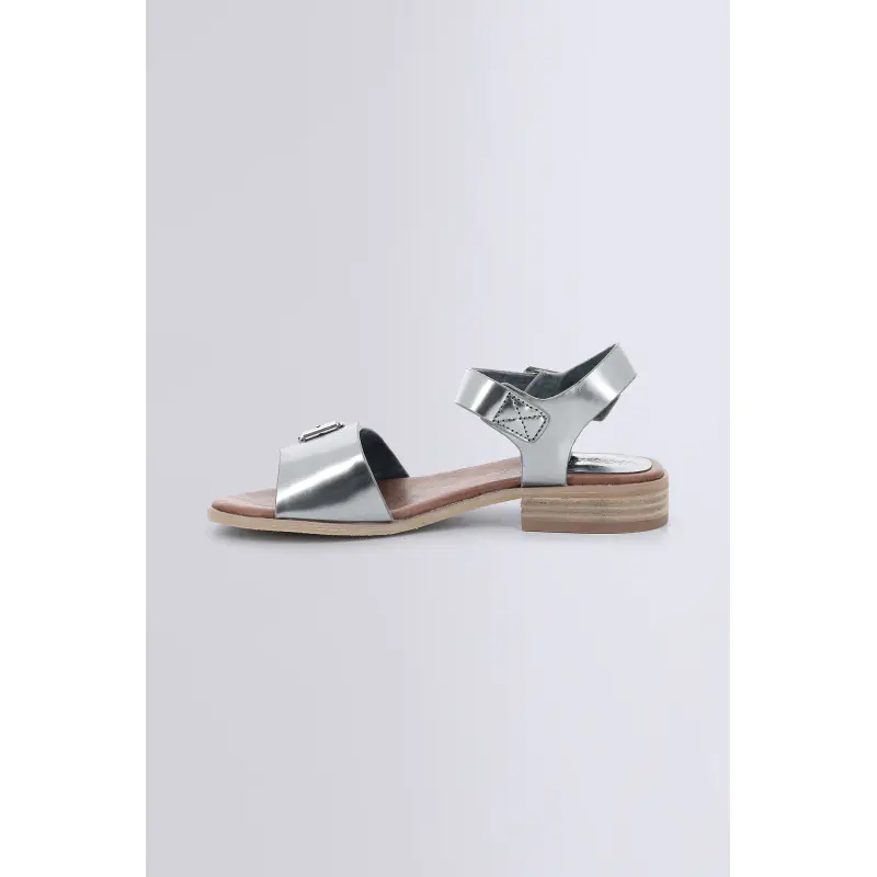 BUCIDI ARGENT FONCÉ SANDALES Cuir Femme