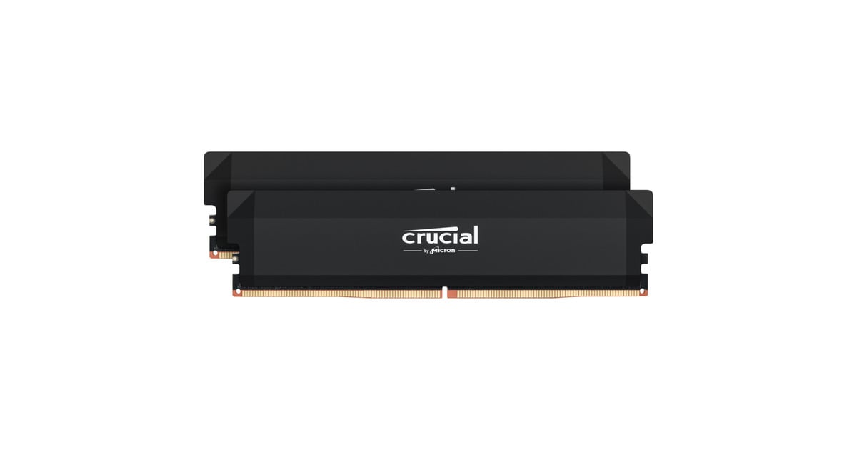Crucial32 GB DDR5-6400 (2x 16 GB) Dual-Kit werkgeheugen  (PRO, CP2K16G64C38U5B, XMP 3.0, EXPO)
