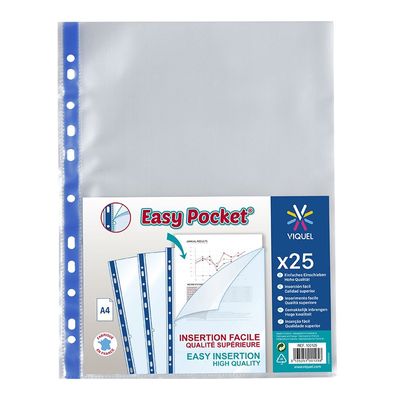 Viquel Easy Pocket - 25 Pochettes plastiques - A4