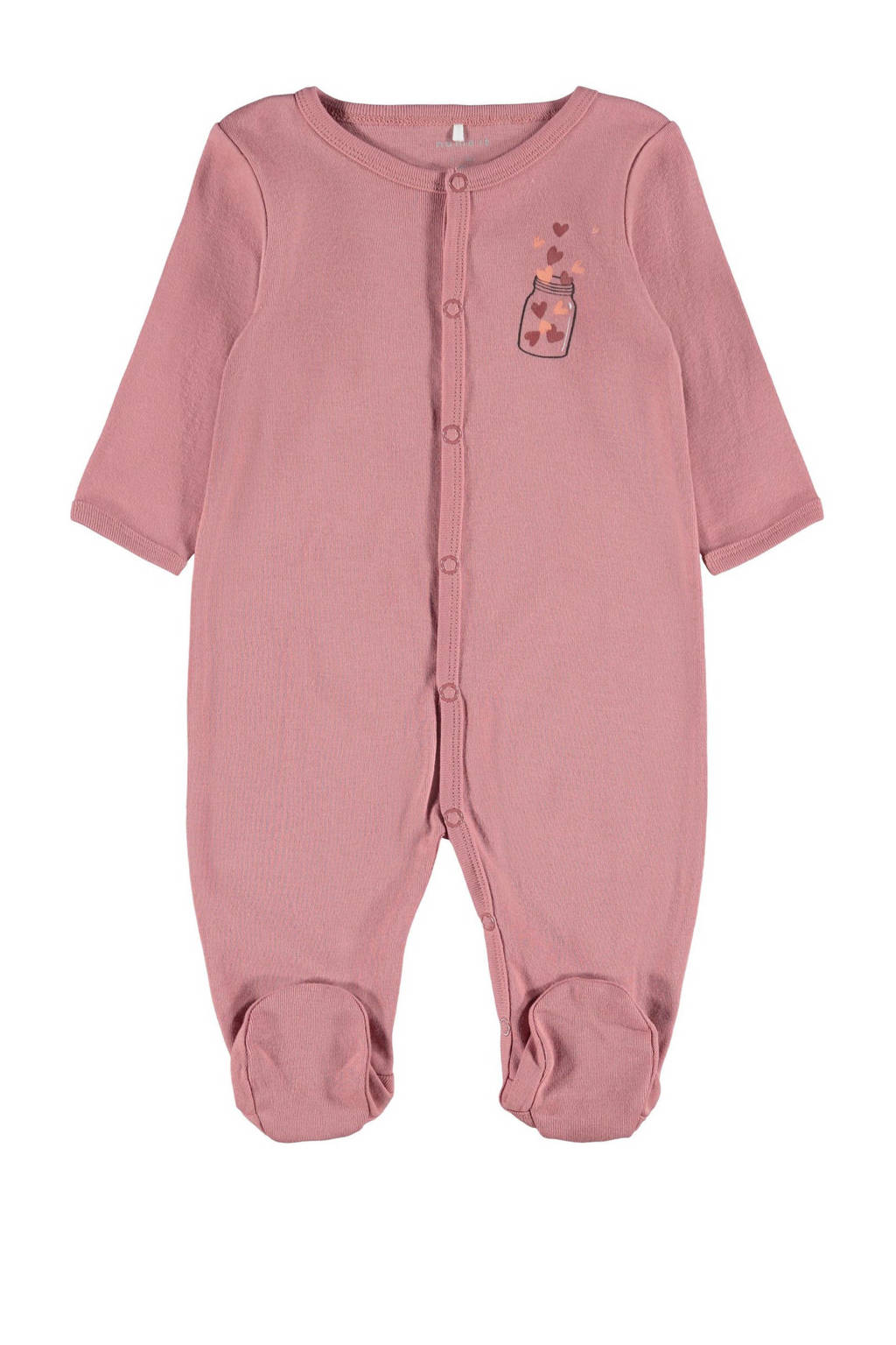 NAME IT pyjama NBFNIGHTSUIT- set van 3 roze/wit