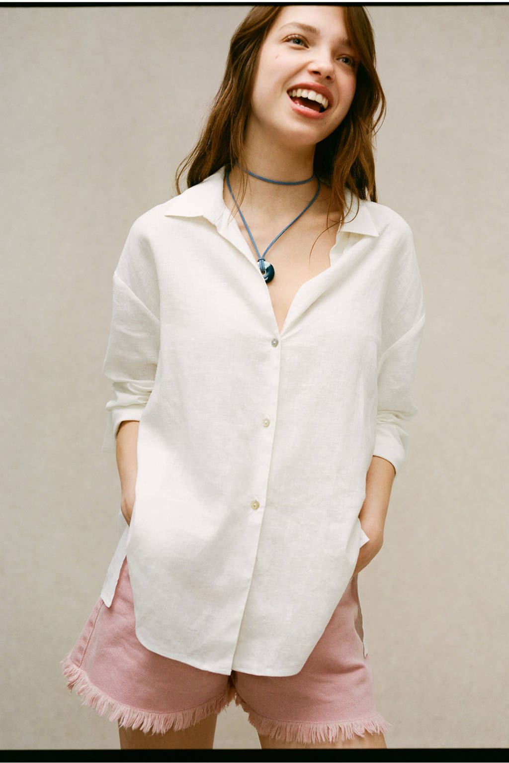 MANGO TEEN blouse naturel wit