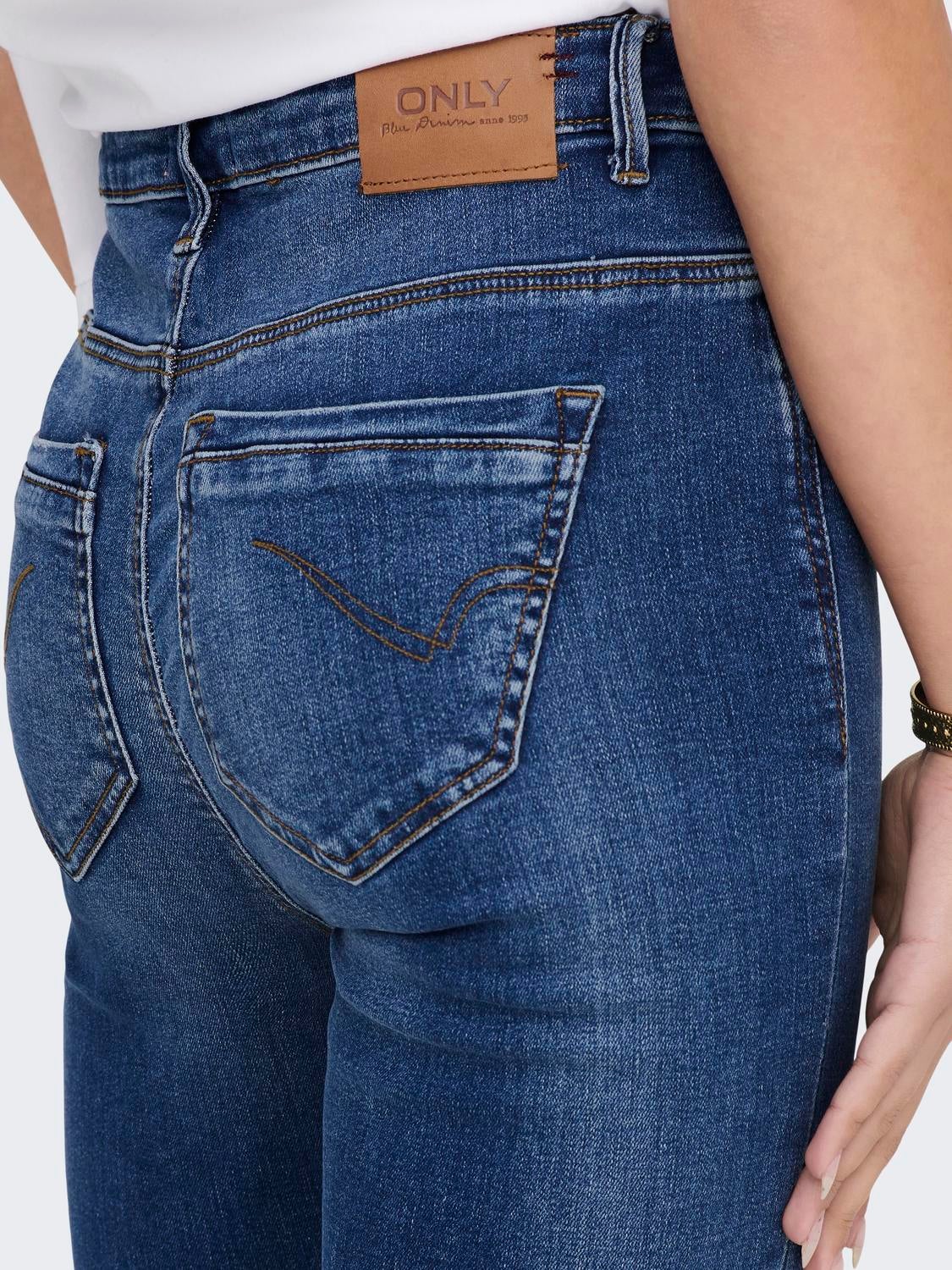 ONLPAOLA Hohe Taille Skinny Fit Jeans Medium Blue Denim