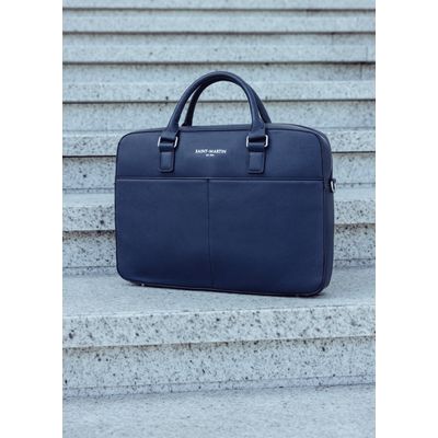 Saint-Martin - Sacoche ordinateur bleu Camille - 1 compartiment - 15,6
