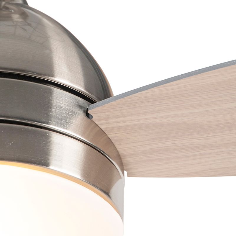 Plafondventilator staal 96cm met afstandsbediening - Rotar
