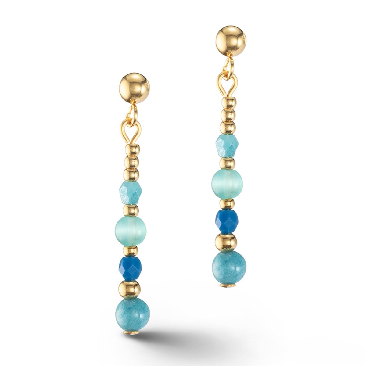 Boucles d'oreilles Coeur de lion Princess Spheresturquoises
