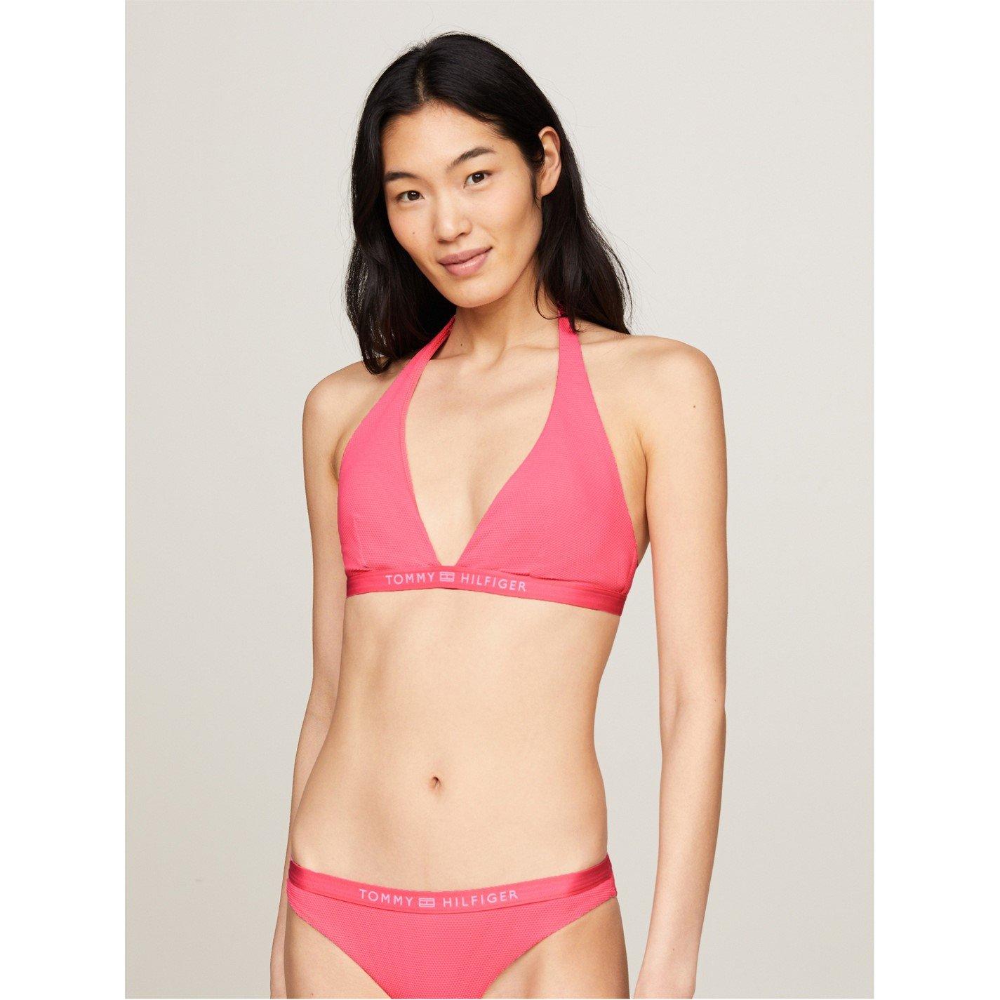 Tommy Hilfiger Logo Halterneck Bikini Top