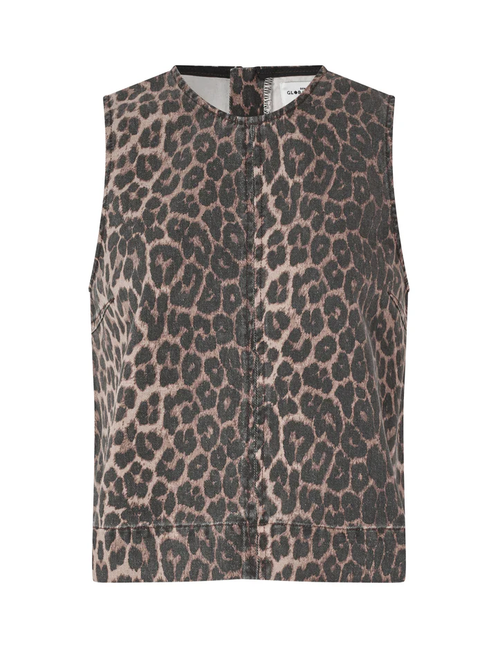 Global Funk  Rhine-G denimtop - P35 Leopard Mist