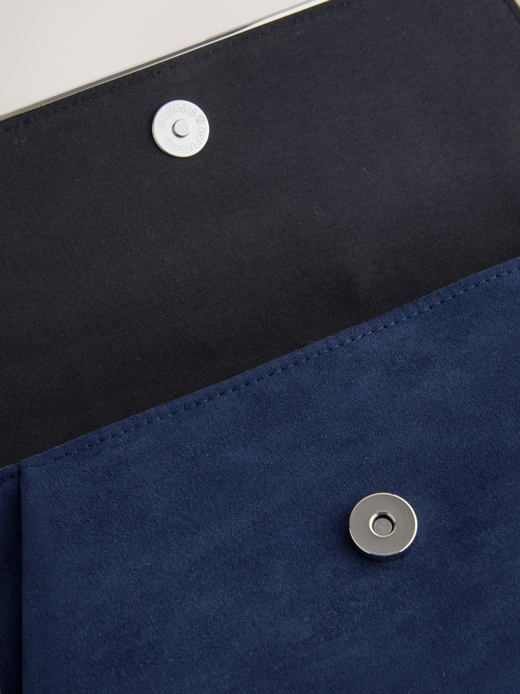 Marineblauw - Clutch met afneembare ketting