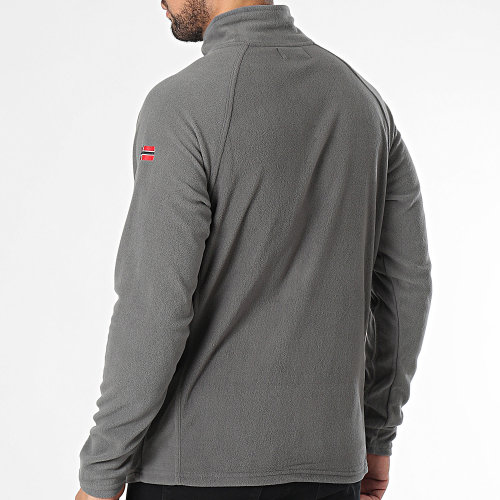 Sweat Zippé Polaire Gris