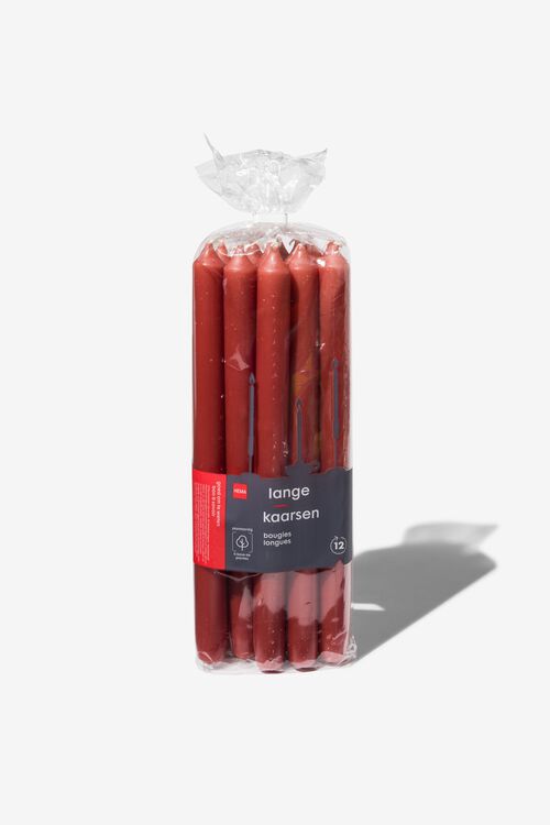 12 bougies longues Ø2.2x29 brique 