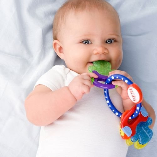 NUBY Beissring Schlüssel mit Eisgel 1 Stk